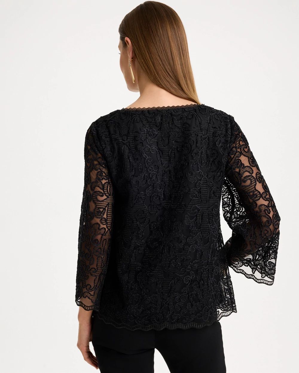Lace Applique Popover Top | Chico's